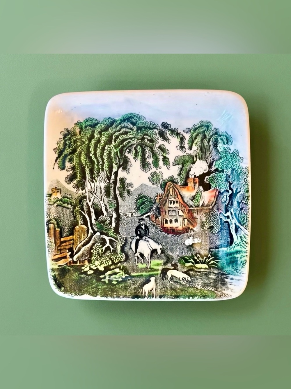 Vintage 1940’s W.R. Midwinter Ltd “Rural England” Plate Trinket Dish 4 1/2”